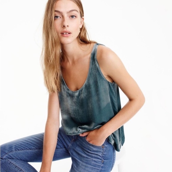 J. Crew Velvet Tank - Picture 1 of 5